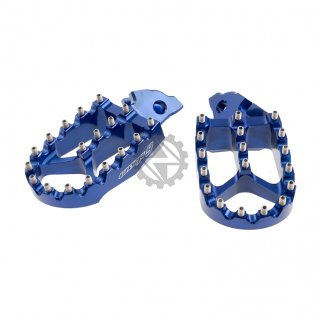 Frame & Fenders - Aluminium Foot Pegs Warp9 Extra Wide Blue Sur-Ron...